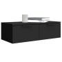 Schwarzer Wand-Schrank aus Ingenieurholz 68x30x20 cm von vidaXL, Regale und Regale - Ref: Foro24-811395, Preis: 69,39 €, Raba...