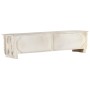 Mueble de TV de madera maciza de mango blanco 140x30x35 cm