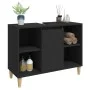 Armario para lavabo madera contrachapada negro 80x33x60 cm de vidaXL, Tocadores de baño - Ref: Foro24-821285, Precio: 55,72 €...