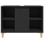 Armario para lavabo madera contrachapada negro 80x33x60 cm de vidaXL, Tocadores de baño - Ref: Foro24-821285, Precio: 56,24 €