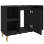 Black plywood sink cabinet 80x33x60 cm by vidaXL, bathroom vanities - Ref: Foro24-821285, Price: 55,72 €, Discount: %