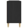 Armario para lavabo madera contrachapada negro 80x33x60 cm de vidaXL, Tocadores de baño - Ref: Foro24-821285, Precio: 56,24 €