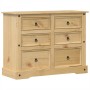 Cómoda cajonera Corona madera maciza de pino 112x48x91 cm