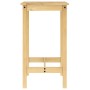 Set de mesa alta y taburetes de bar 3 pzas madera maciza pino