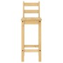 Taburetes altos 2 uds madera maciza de pino