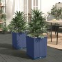 Jardineras 2 uds polipropileno azul gris 30x30x37 cm