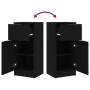 Aparador de madera contrachapada negro 30x30x70 cm de vidaXL, Aparadores - Ref: Foro24-811118, Precio: 117,73 €, Descuento: %