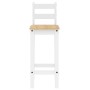 Taburetes altos 2 uds madera maciza de pino blanco