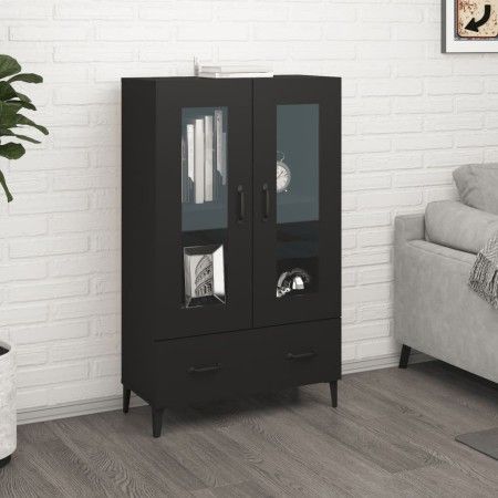 Black engineered wood sideboard 70x31x115 cm by vidaXL, Sideboards - Ref: Foro24-812556, Price: 87,13 €, Discount: %