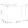 Mesa de comedor Panama madera maciza de pino 117x60x75 cm
