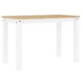 Mesa de comedor Panama madera maciza pino blanco 117x60x75 cm en Mesas de cocina y de comedor | Comprar online en Foro24