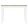 Mesa de comedor Panama madera maciza pino blanco 117x60x75 cm en Mesas de cocina y de comedor | Comprar online en Foro24