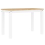 Mesa de comedor Panama madera maciza pino blanco 117x60x75 cm en Mesas de cocina y de comedor | Comprar online en Foro24