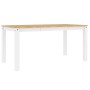 Mesa de comedor Panama madera maciza pino blanco 160x80x75 cm en Mesas de cocina y de comedor | Comprar online en Foro24