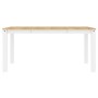 Mesa de comedor Panama madera maciza pino blanco 160x80x75 cm en Mesas de cocina y de comedor | Comprar online en Foro24