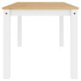 Mesa de comedor Panama madera maciza pino blanco 160x80x75 cm en Mesas de cocina y de comedor | Comprar online en Foro24