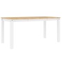 Mesa de comedor Panama madera maciza pino blanco 160x80x75 cm en Mesas de cocina y de comedor | Comprar online en Foro24
