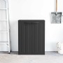 Armario de almacenaje exterior PP negro 65x37x85 cm