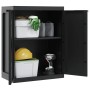 Armario de almacenaje exterior PP negro 65x37x85 cm