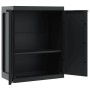 Armario de almacenaje exterior PP negro 65x37x85 cm