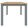 Mesa de comedor Panama madera maciza de pino gris 180x90x75 cm