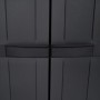 Armario de almacenaje exterior PP negro 65x37x165 cm