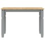 Mesa de comedor Corona madera maciza de pino gris 112x60x75 cm en Mesas de cocina y de comedor | Comprar online en Foro24