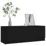 Mueble de TV madera contrachapada negro 102x35x36,5 cm de vidaXL, Muebles TV - Ref: Foro24-811359, Precio: 84,49 €, Descuento: %