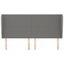 Kopfteil mit dunkelgrauen Stoffohren 163x23x118/128 cm von vidaXL, Kopf- und Fußteile - Ref: Foro24-3117683, Preis: 131,93 €,...