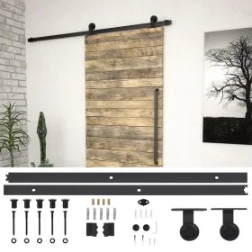 Beschlagsatz für SKIEN Schiebetüren Stahl schwarz 183cm von vidaXL, Türrahmen - Ref: Foro24-145262, Preis: 61,53 €, Rabatt: %