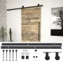 Kit de herrajes para puertas correderas SKIEN acero negro 183cm de vidaXL, Marcos de puertas - Ref: Foro24-145262, Precio: 61...
