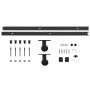 Kit de herrajes para puertas correderas SKIEN acero negro 183cm de vidaXL, Marcos de puertas - Ref: Foro24-145262, Precio: 61...