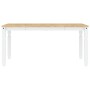 Mesa de comedor Corona madera maciza pino blanco 160x80x75 cm