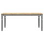 Mesa de comedor Corona madera maciza de pino gris 180x90x75 cm