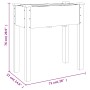 Jardinera con forro interior madera abeto marrón 71x37x76 cm