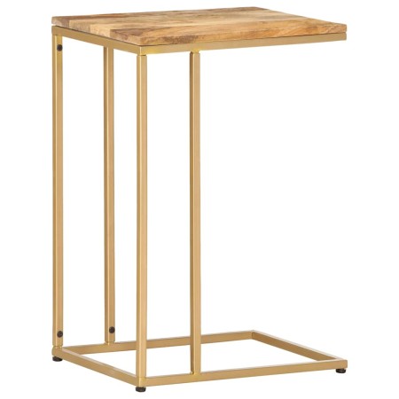 Mesa auxiliar de madera maciza de mango 35x45x65 cm