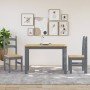 Sillas de comedor 2 uds madera maciza de pino gris 40x46x99 cm en Sillas de comedor | Comprar online en Foro24