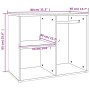 Ankleidezimmermöbel aus schwarzem Holzwerkstoff, 80 x 40 x 65 cm von vidaXL, Schließfächer und Lagerschränke - Ref: Foro24-80...
