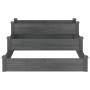 Jardinera arriate madera maciza de abeto gris 120x120x56 cm