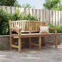 Banco de jardín madera maciza de teca 149,5x60x90 cm