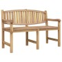 Banco de jardín madera maciza de teca 149,5x60x90 cm