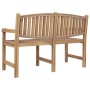 Banco de jardín madera maciza de teca 149,5x60x90 cm