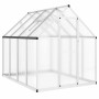 Invernadero con marco base aluminio plateado 224x169x195 cm en Invernaderos | Comprar online en Foro24