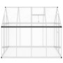 Invernadero con marco base aluminio plateado 224x169x195 cm en Invernaderos | Comprar online en Foro24