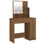 Schminktisch mit LED, braune Eiche, 86,5 x 35 x 136 cm von vidaXL, Schlafzimmerkommoden - Ref: Foro24-820486, Preis: 98,69 €,...