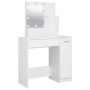 Schminktisch mit weißem LED 86,5x35x136 cm von vidaXL, Schlafzimmerkommoden - Ref: Foro24-808810, Preis: 109,57 €, Rabatt: %