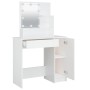Schminktisch mit weißem LED 86,5x35x136 cm von vidaXL, Schlafzimmerkommoden - Ref: Foro24-808810, Preis: 109,57 €, Rabatt: %