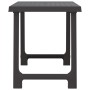 Mesa de camping aspecto de madera PP gris antracita 79x56x64 cm