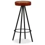 Solid acacia wood bar table and stools real leather and canvas by vidaXL, Furniture sets for kitchens and dining rooms - Ref:...