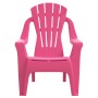 Sillas de jardín niños 2 uds aspecto madera PP rosa 37x34x44 cm